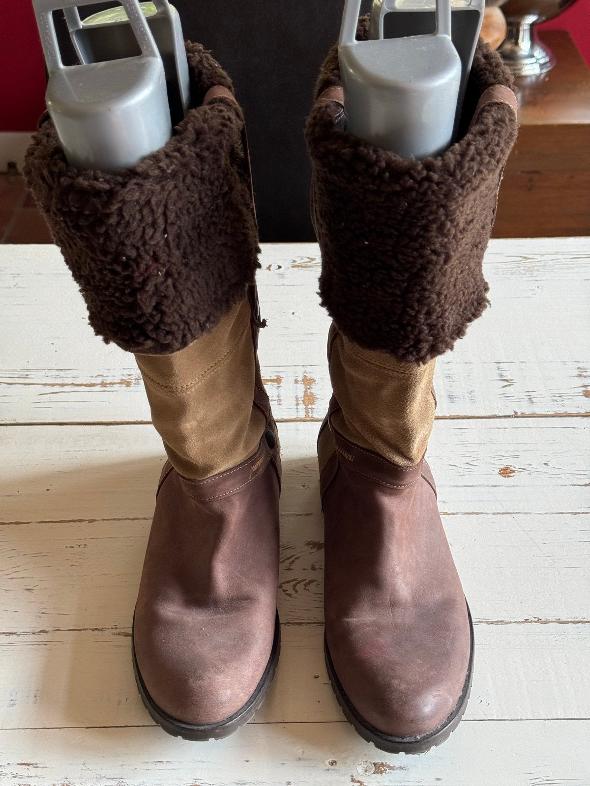 Bruine laarzen met teddy voering - Maat 42, Kleding | Dames, Schoenen, Gedragen, Lage of Enkellaarzen, Bruin, Ophalen of Verzenden