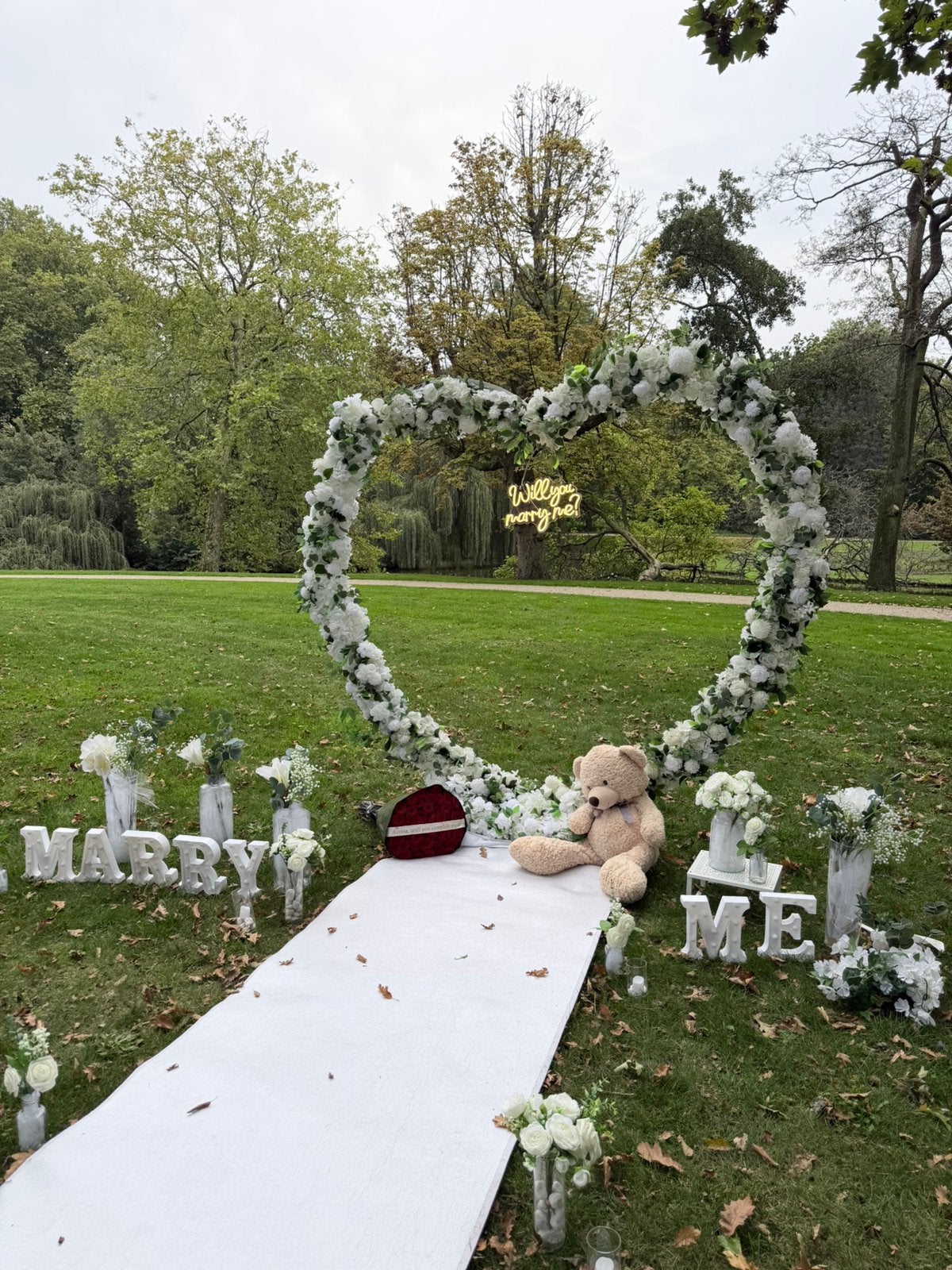Huwelijksaanzoek Decoratie te huur, Hobby en Vrije tijd, Ophalen, Zo goed als nieuw, Geboorte of Huwelijk