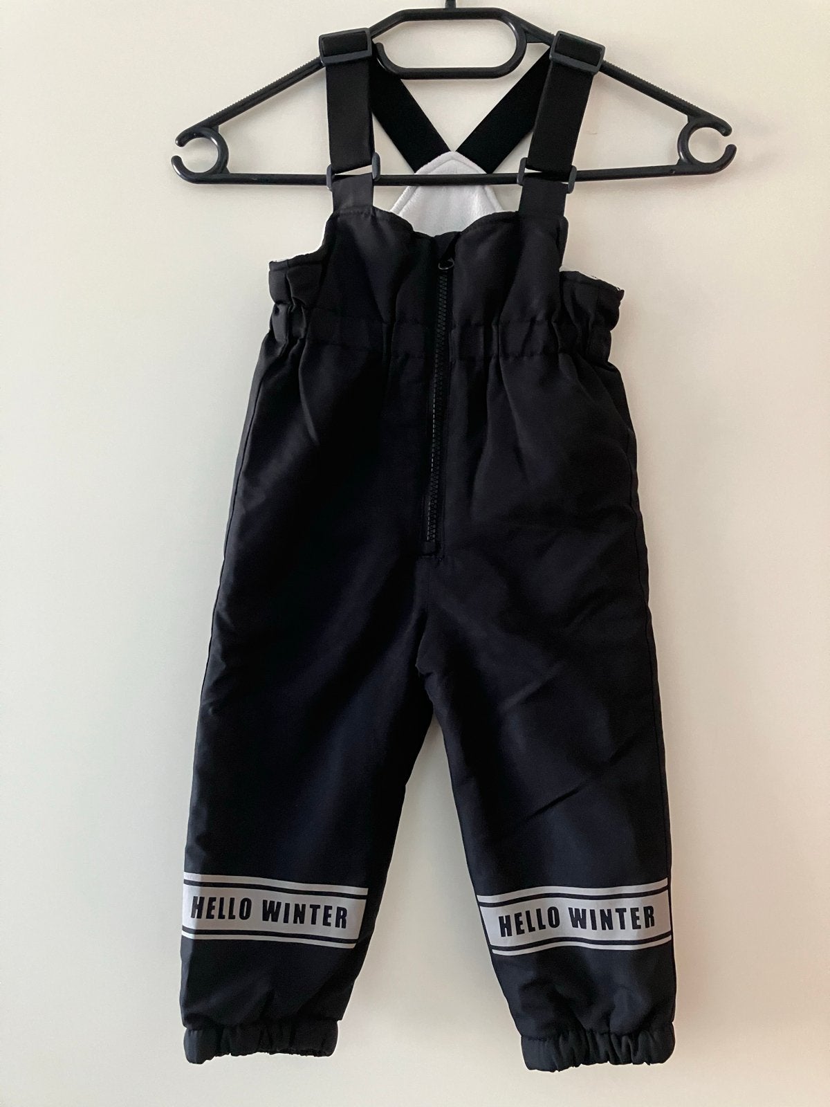Zwarte skibroek winterbroek 'Hello Winter' maat 86, Ophalen of Verzenden, Zo goed als nieuw, Jongetje of Meisje, Broekje
