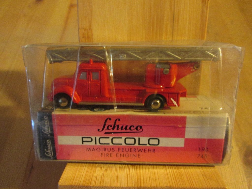 Magirus Brandweer Ladderwagen Schuco Piccolo 1:90, Ophalen of Verzenden, Nieuw, Auto