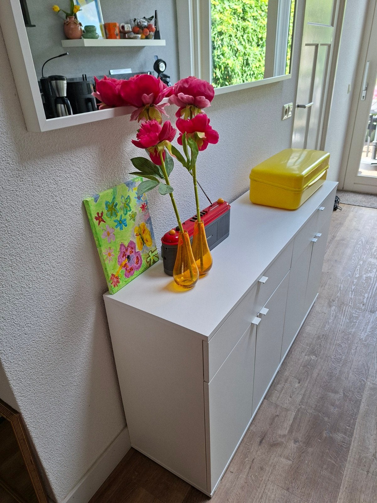 Ikea VIHAlS Buffetkast/Dressoir wit, Ophalen, Gebruikt, 100 tot 150 cm, Minder dan 100 cm