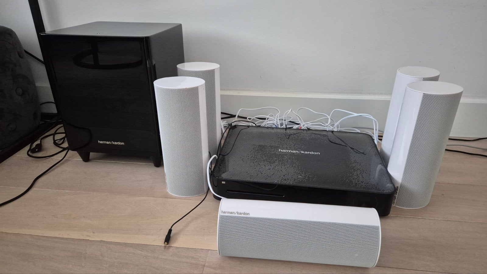 Harman/Kardon 5.1 Home Cinema Systeem - Wit - EXCL SUBWOOFER, Overige merken, Gebruikt, Ophalen of Verzenden, 5.1-systeem