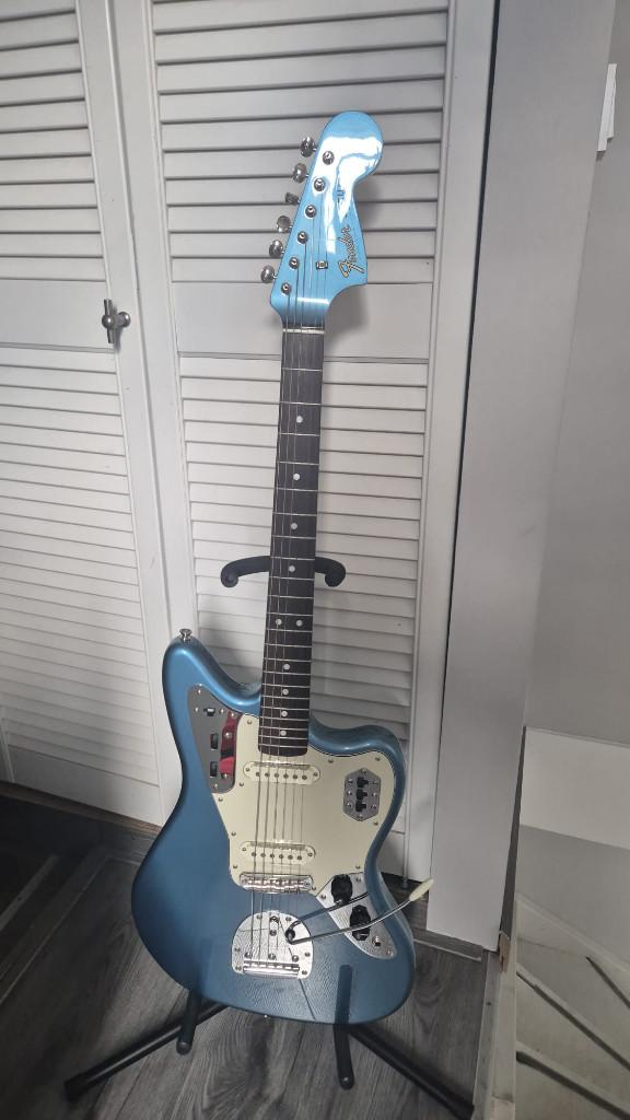 Fender MIJ Traditional '60s Jaguar lake placid blue, Ophalen, Gebruikt, Solid body, Fender