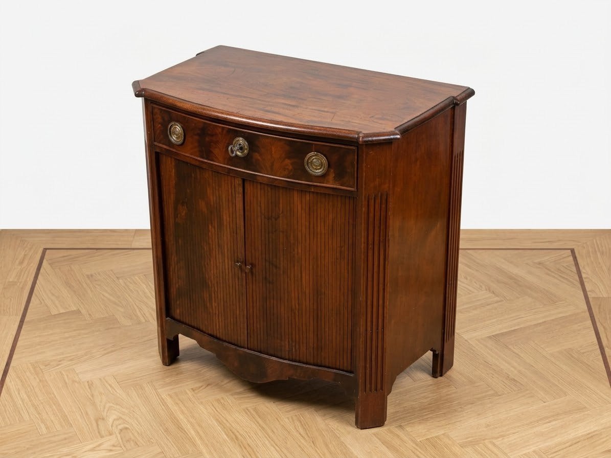 Antiek Mahonie Bijzetkastje met Roldeurtjes, Louis XVI-stijl, Antiek en Kunst, Ophalen