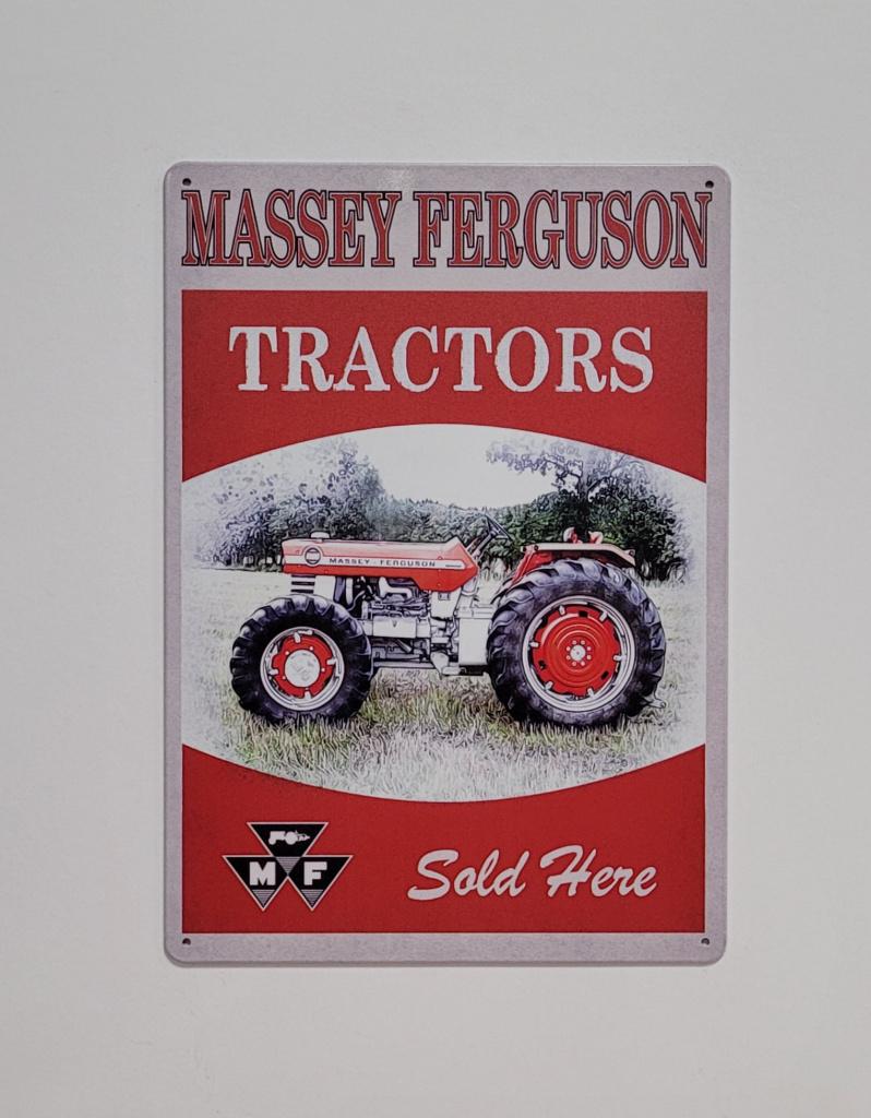 Massey Ferguson Tractors sold here reclamebord van metaal, Ophalen of Verzenden, Nieuw, Auto's