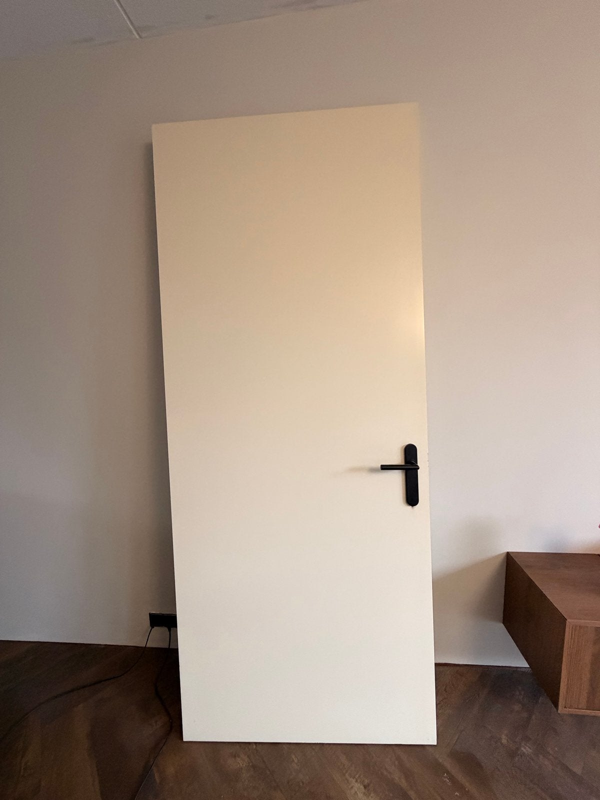 Binnendeur - Crème Wit, Ophalen, Gebruikt, 80 tot 100 cm, Binnendeur