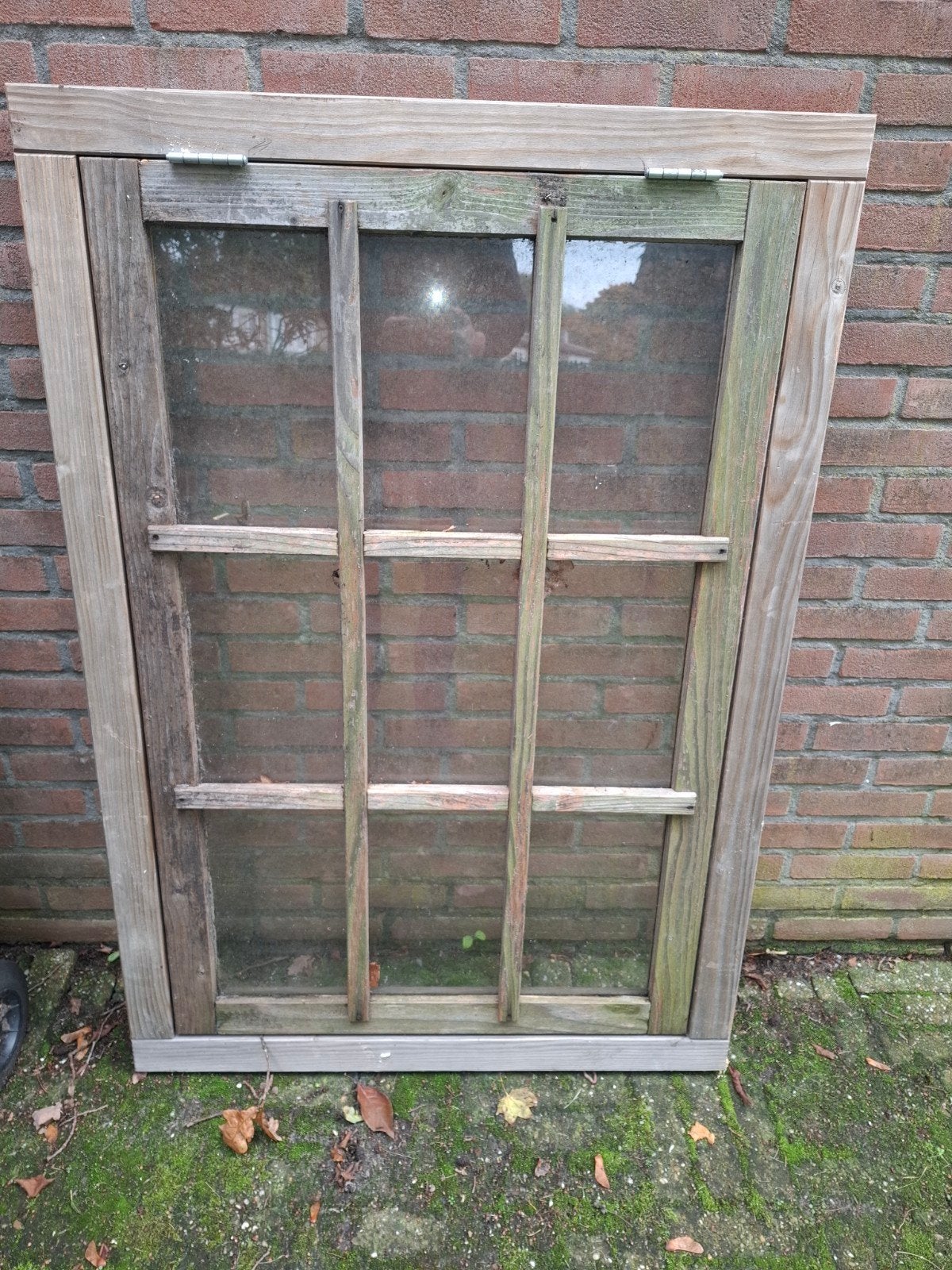Uitzetraam met kozijn, Ophalen, Gevelraam of Ruit, Gebruikt, 80 tot 120 cm