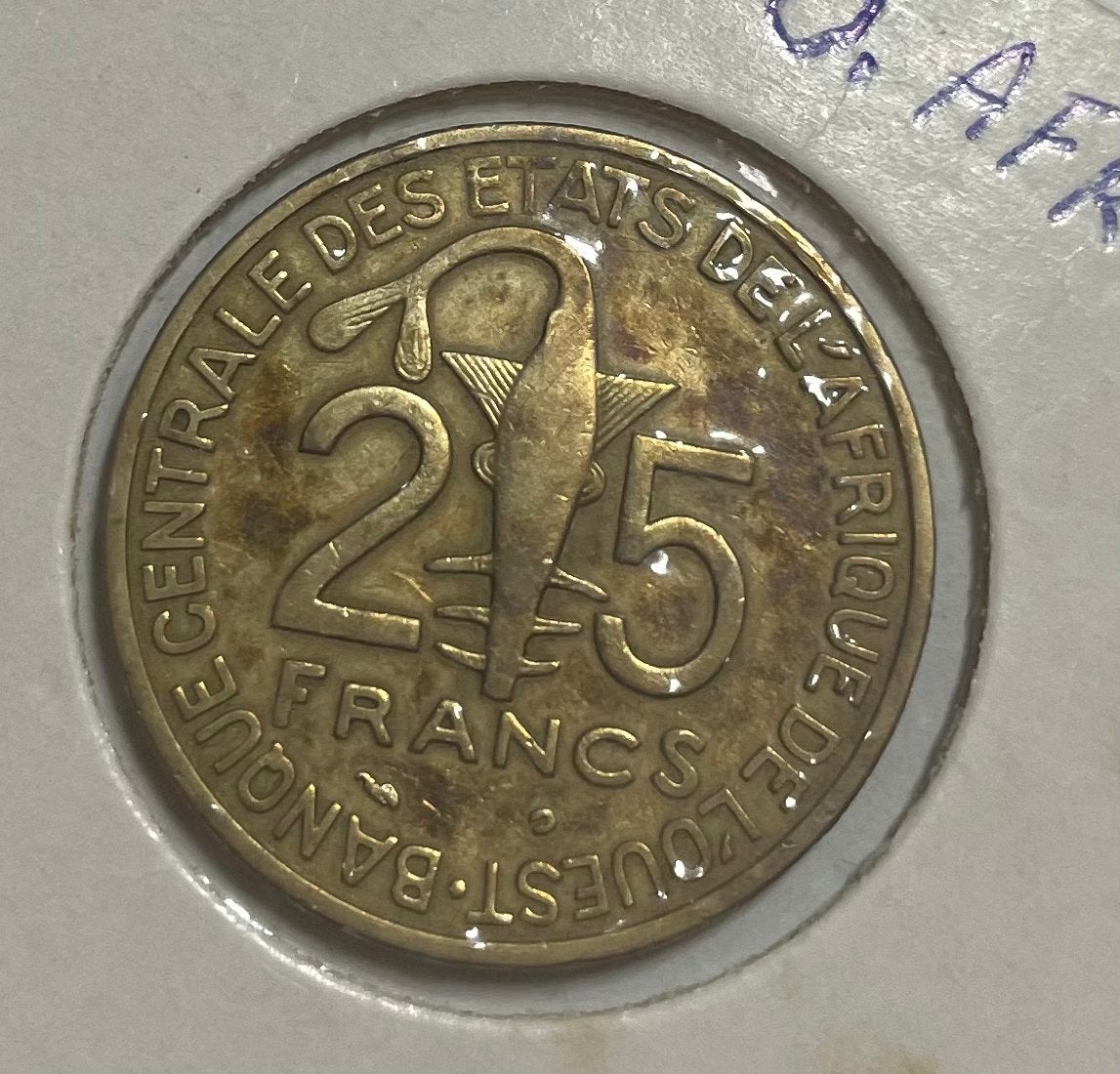 25 franc West Afrika 2001, Ophalen of Verzenden, Overige landen