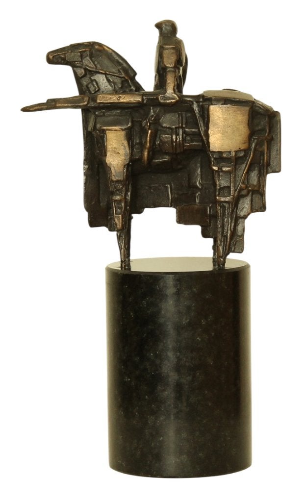 BRONZEN BEELD Eric Claus DE WACHTER NEDERLANDSCHE BANK 1990, Ophalen of Verzenden, Brons, Beeld