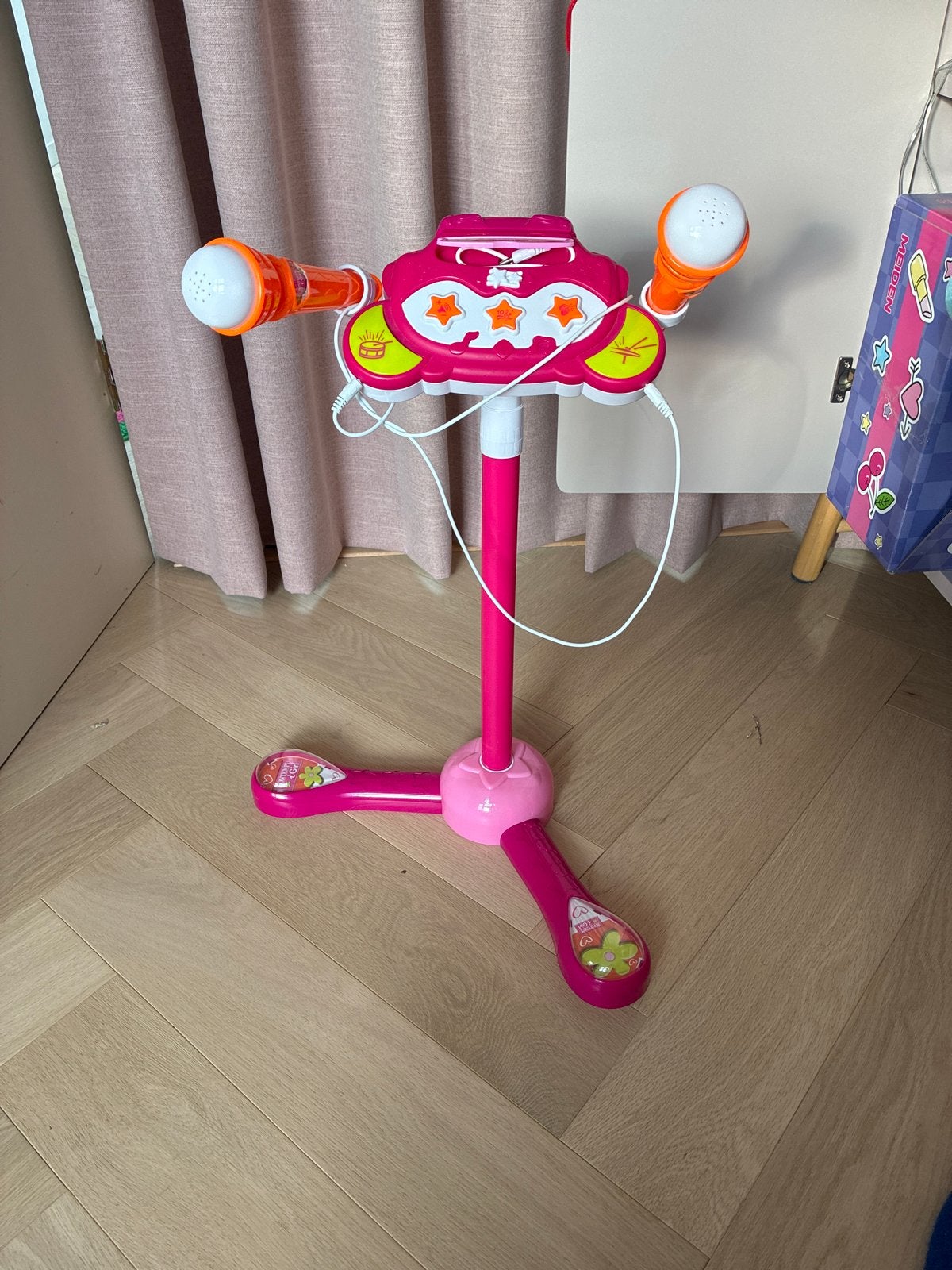 Roze Karaoke Set voor Kinderen met 2 Microfoons, Ophalen of Verzenden, Gebruikt, Complete set