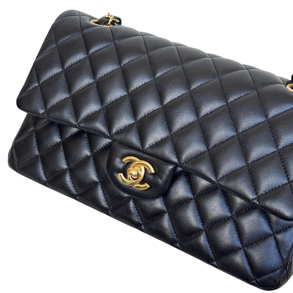 Chanel authentiek handtas crossbody schouder lamsleer zwart image 2