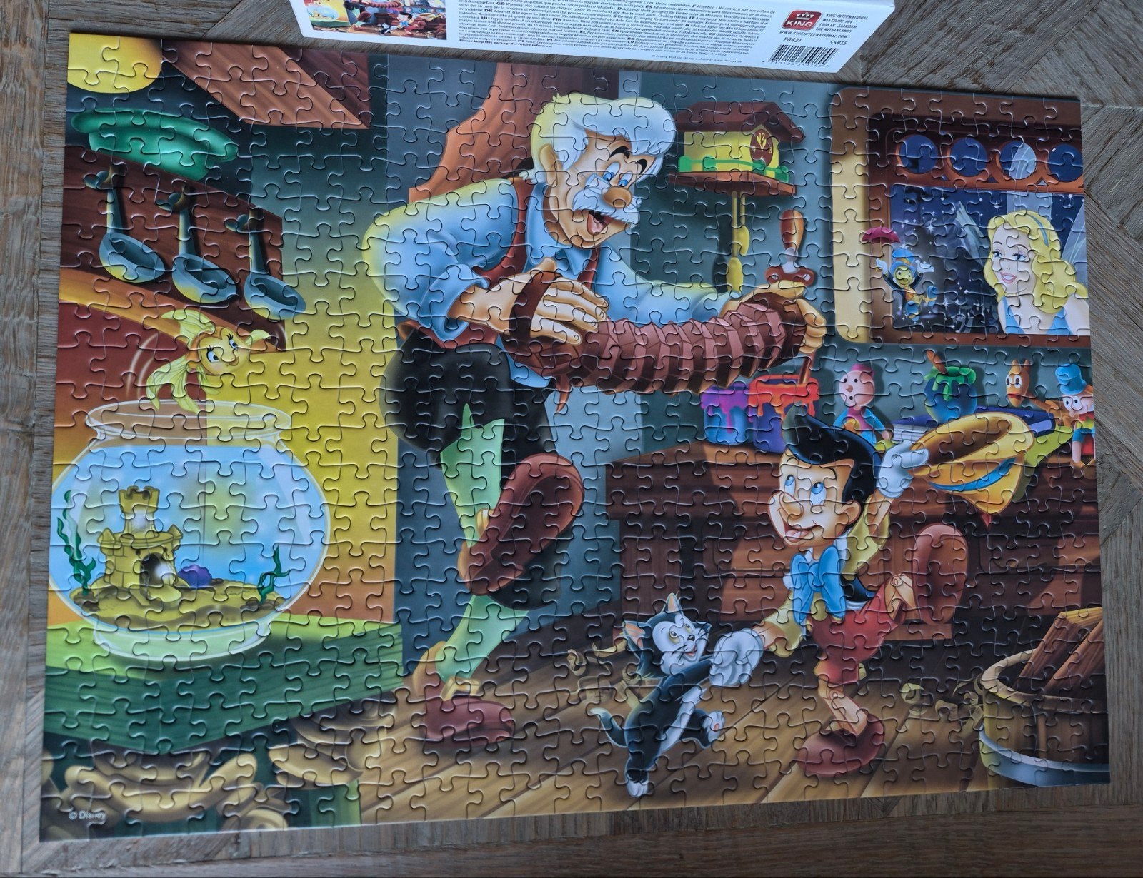 Disney puzzel Pinokkio 500 stukjes, Ophalen of Verzenden, 500 t/m 1500 stukjes, Zo goed als nieuw, Legpuzzel