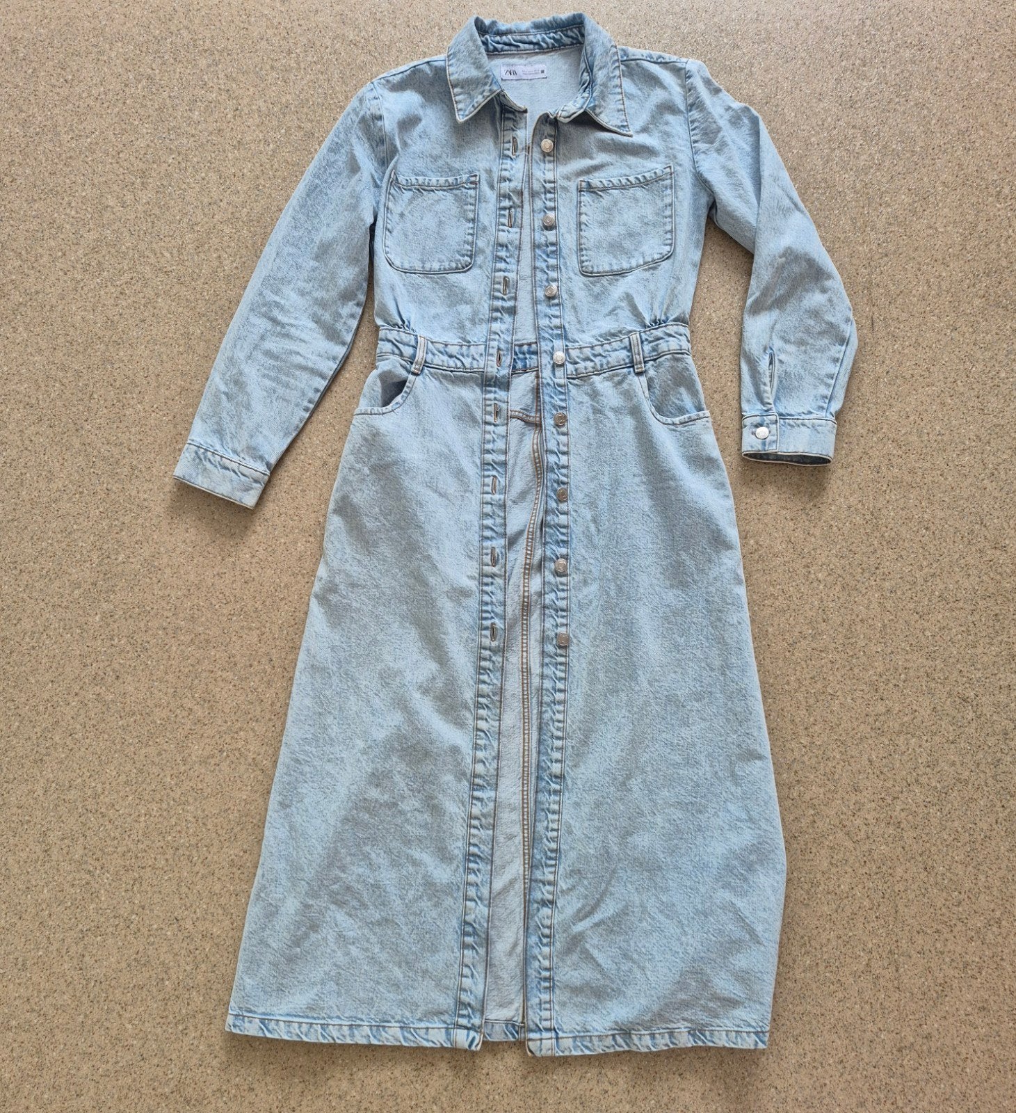 Zara spijkerjurk, denim jurk, maat S, Kleding | Dames, Jurken, Blauw, Zara, Ophalen of Verzenden, Zo goed als nieuw