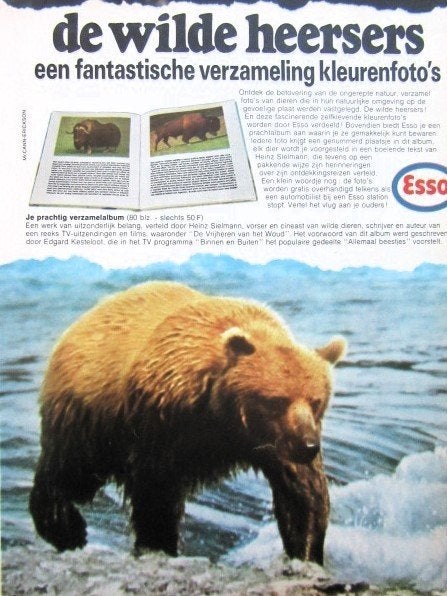 13 vintage advertenties reclames Esso 1960-71 energie, Ophalen of Verzenden, Gebruikt, Overige typen