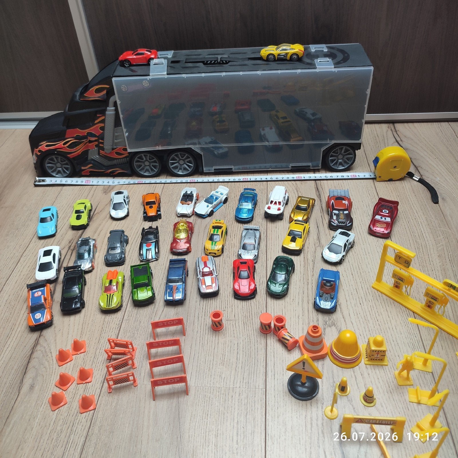 Teamsterz Grote Vrachtwagen met Auto's en Accessoires, Ophalen of Verzenden, Zo goed als nieuw