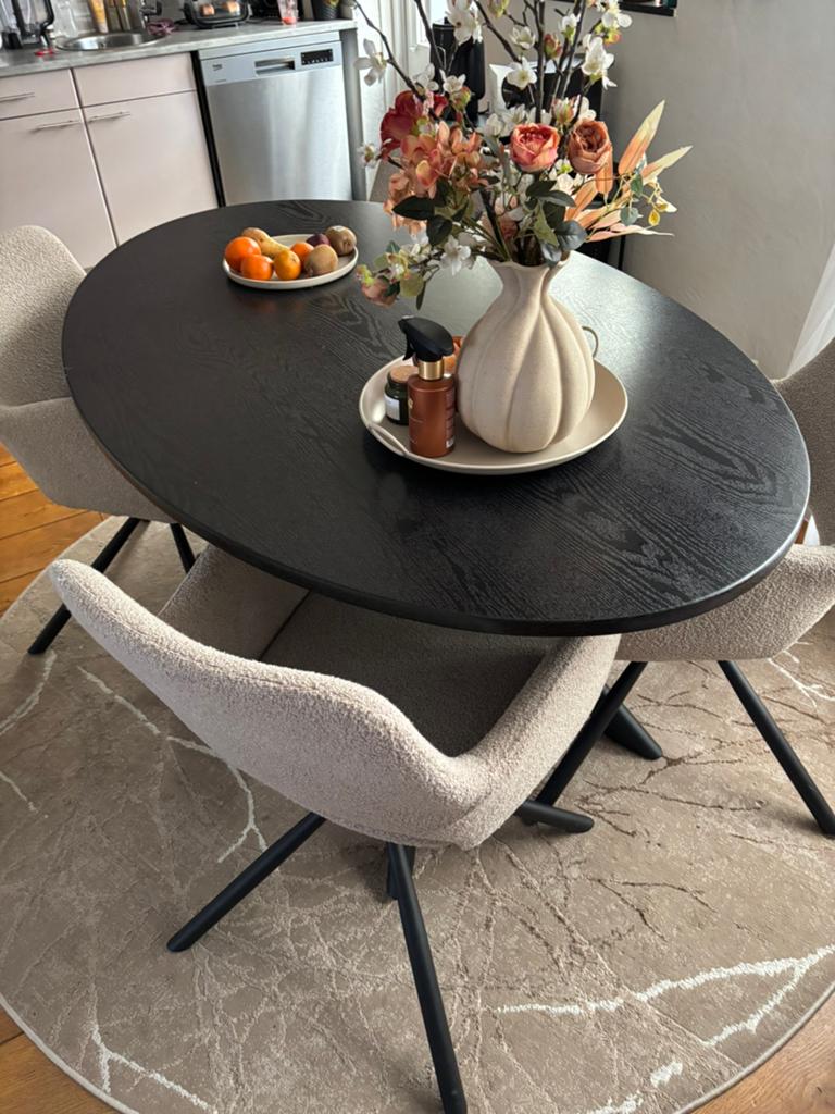 Ovale eetkamer tafel en salontafeltjes( zonder stoelen), Huis en Inrichting, Tafels | Eettafels, Ophalen, 150 tot 200 cm, 200 cm of meer