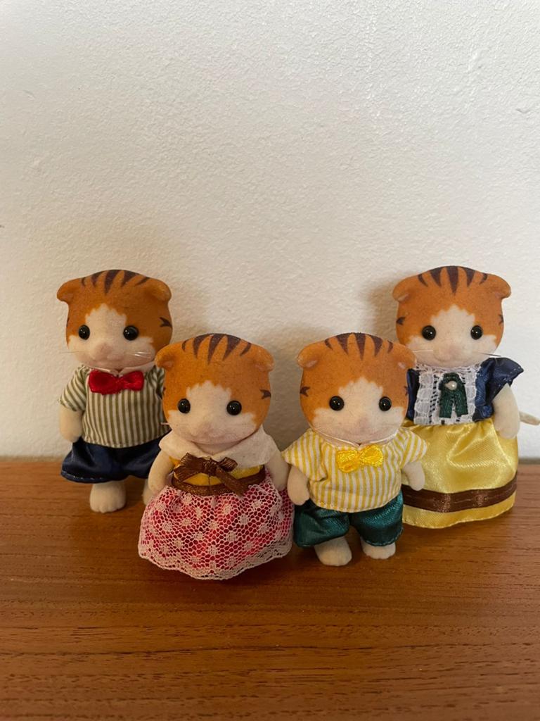 Sylvanian Families familie Esdoornkat, Ophalen of Verzenden, Zo goed als nieuw, Poppenhuispop