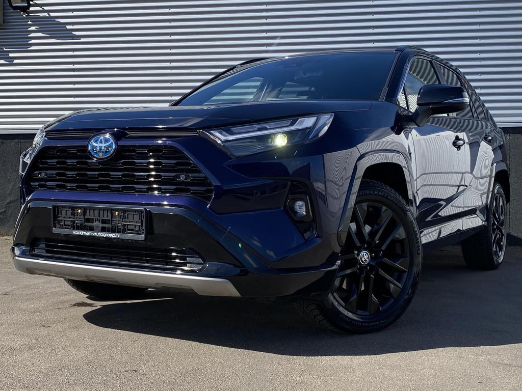 Toyota RAV4 2.5 Hybrid AWD Bi-tone edition Navigatie Apple C, Auto's, Toyota, Automaat, Gebruikt, Euro 6, 4 cilinders