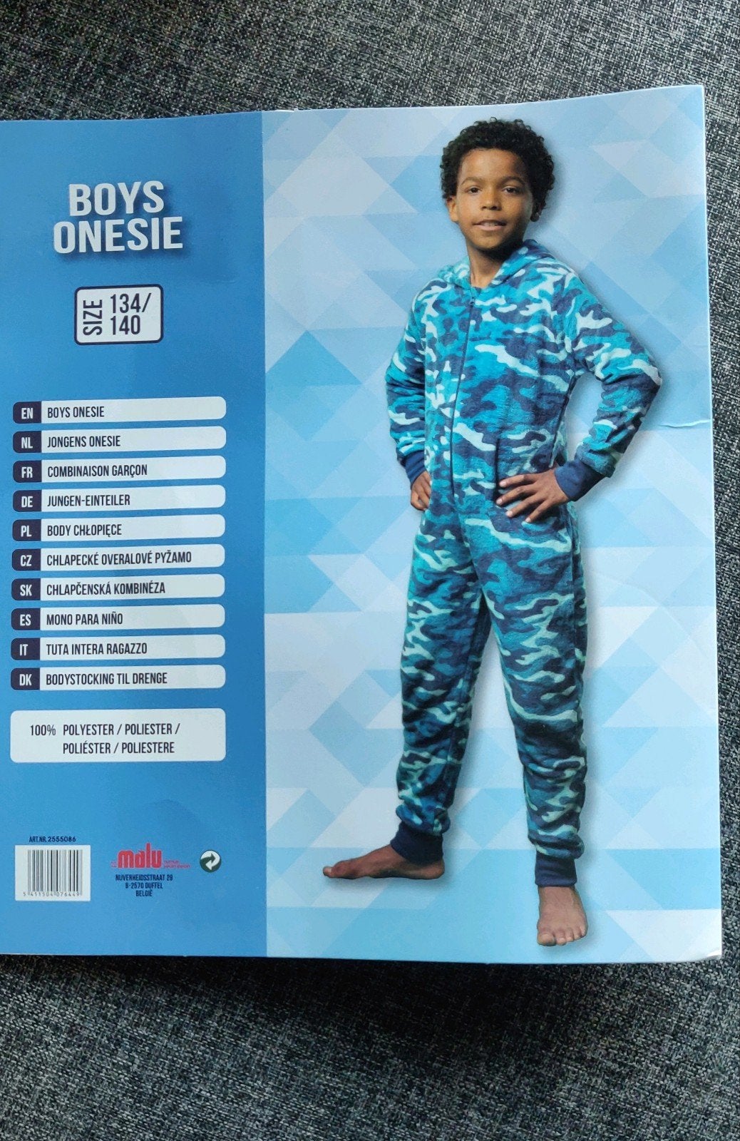 Onesie Navy camouflage 134-140 valt als maat 122-128, Ophalen, Gebruikt, Jongen of Meisje