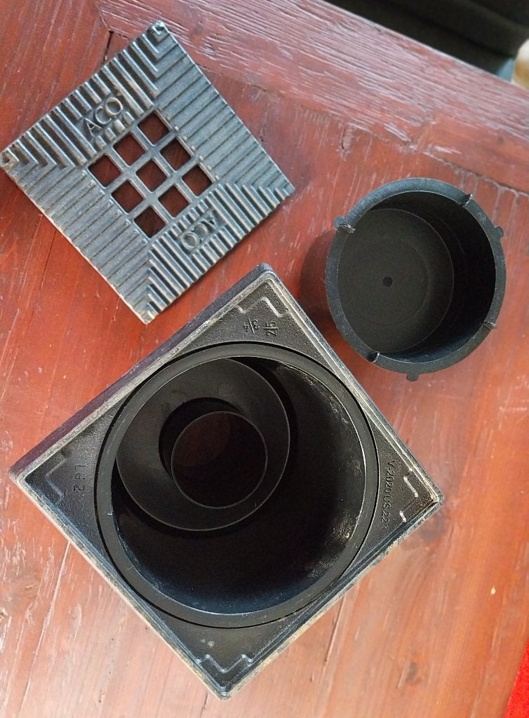 Kunststof put met gietijzeren rooster en vuilvang, Ophalen, Nieuw, Minder dan 2 meter, 80 mm of meer