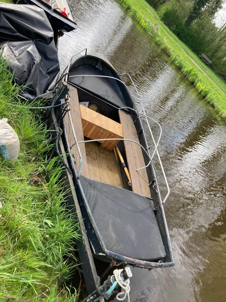 Complete fijne boot met 10pk Honda buitenboordmotor, Ophalen, Gebruikt, 4 m, Staal