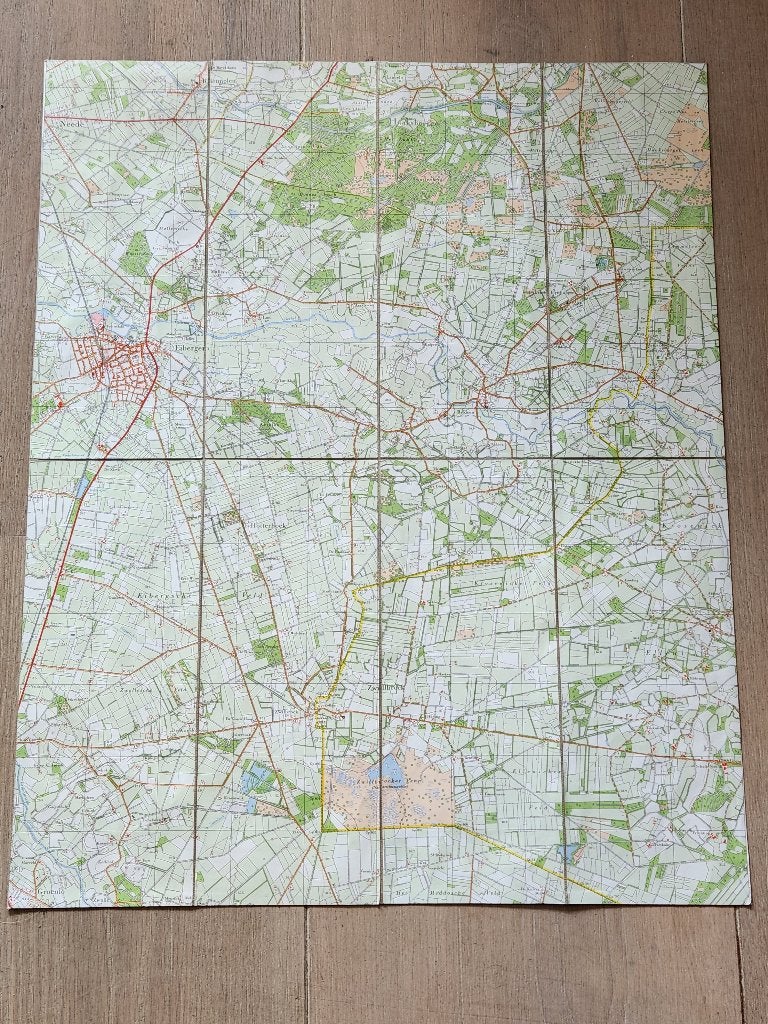 Originele defensie-landkaart (stafkaart) Eibergen uit 1974, Boeken, Atlassen en Landkaarten, Ophalen of Verzenden, 1800 tot 2000
