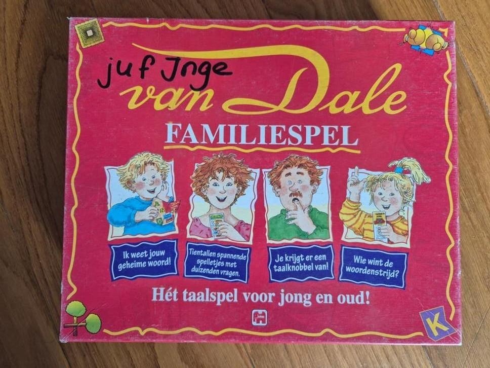 Juf Inge van Dale Familiespel - Hét Taalspel, Hobby en Vrije tijd, Gezelschapsspellen | Bordspellen, Ophalen of Verzenden, Gebruikt