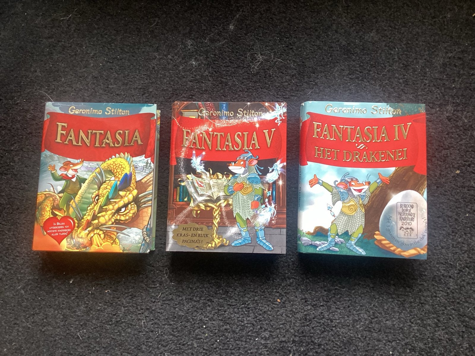 Geronimo Stilton Fantasia Boeken - Deel I, IV en V, Ophalen of Verzenden, Gelezen, Fictie