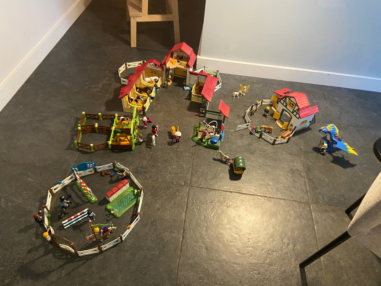 Grote Playmobil Country en Spirit Paardenset- beschrijving!, Ophalen, Gebruikt, Complete set, Overige typen