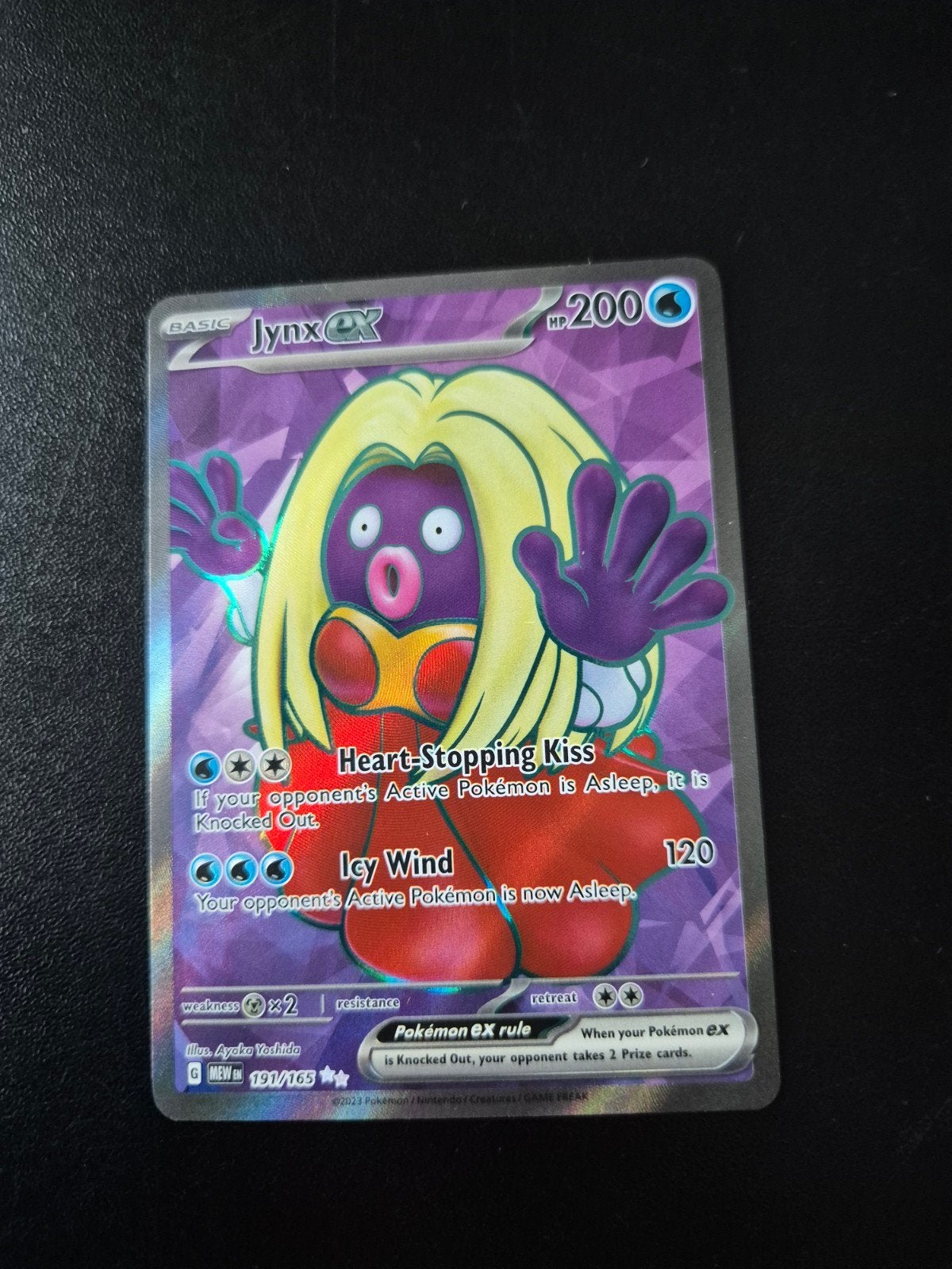 Jynx ex 191/165 - Pokémon Kaart, Ophalen of Verzenden, Zo goed als nieuw, Losse kaart