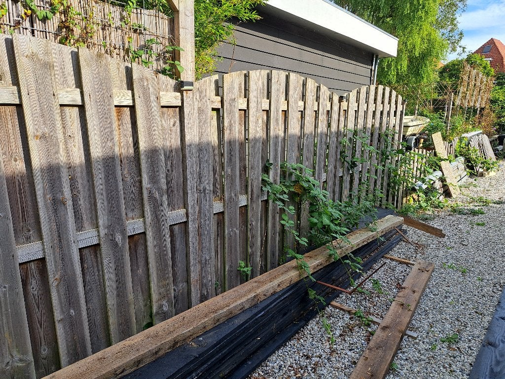 Gratis Schutting 180x180 geinpregneerd grenen pla, Ophalen, Minder dan 3 meter, Hout, 1 tot 2 meter