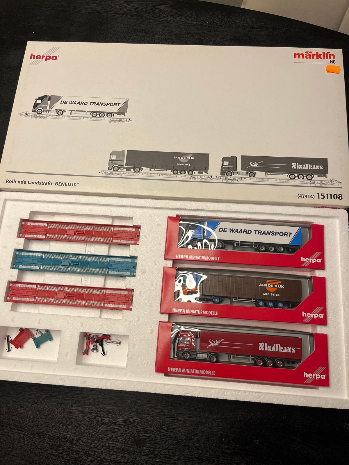 Märklin H0 Rollende Landstraße Benelux Treinset (47414), Wisselstroom, Treinset, Nieuw, Ophalen of Verzenden