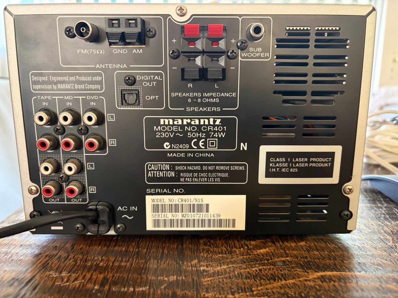 Marantz CD receiver CR 401 met Bose Acoustimass 5 serie II, Audio, Tv en Foto, Overige merken, Gebruikt, Cd-speler, Losse componenten