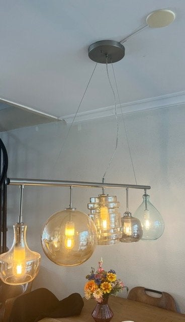 diverse lampen incl led lampen, Huis en Inrichting, Lampen | Hanglampen, Ophalen, Zie fotos, Zo goed als nieuw, Glas