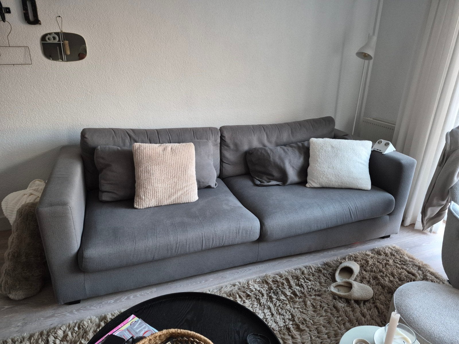 gratis grote loungebank met loveseat, Ophalen, Gebruikt, Stof, Lounge