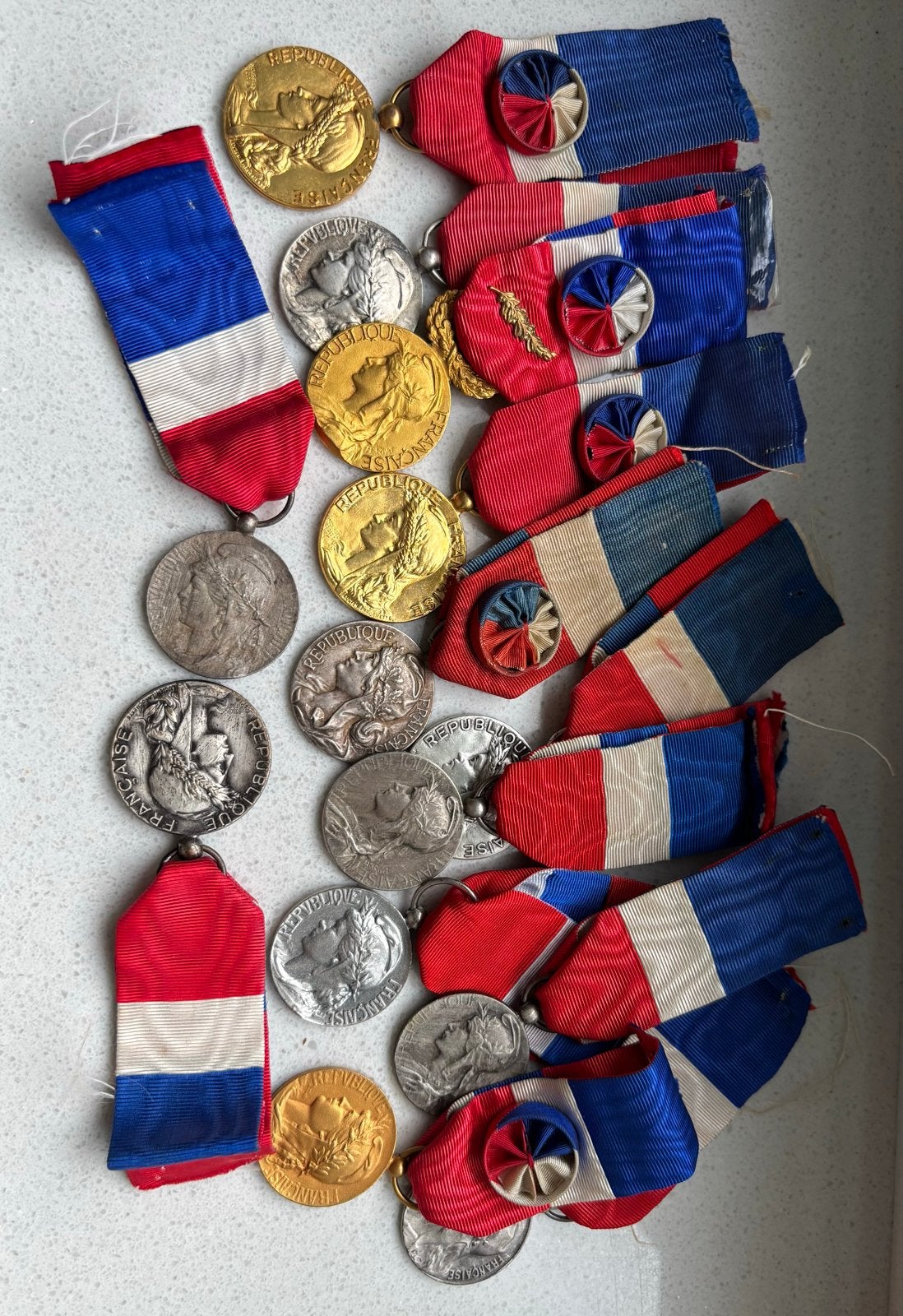 Franse civiele medailles onderscheidingen, Ophalen of Verzenden, Goud, Buitenland