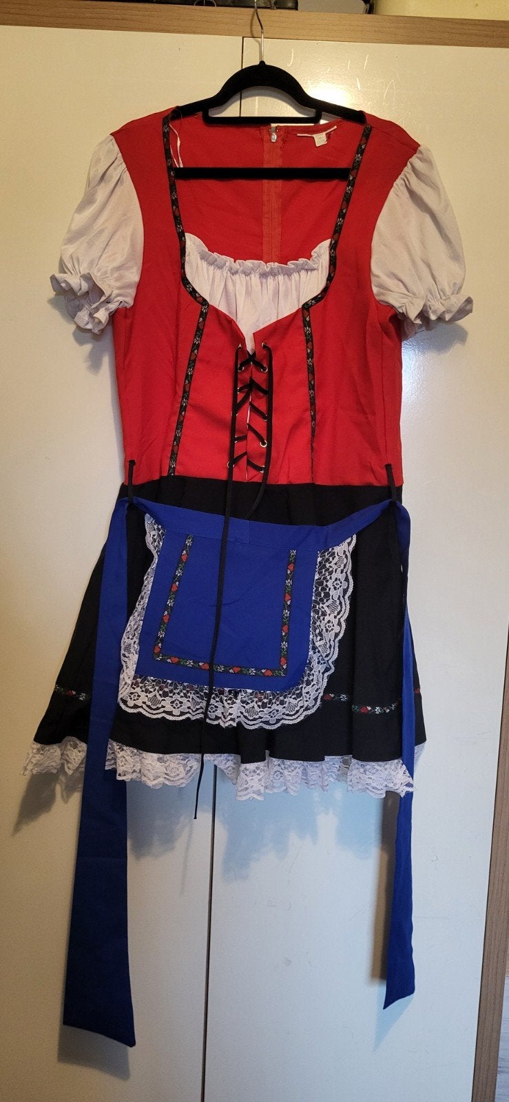 Dirndl Oktoberfest Jurk - Maat L (44/46), Overige typen, Meerkleurig, Maat 46/48 (XL) of groter, Ophalen of Verzenden