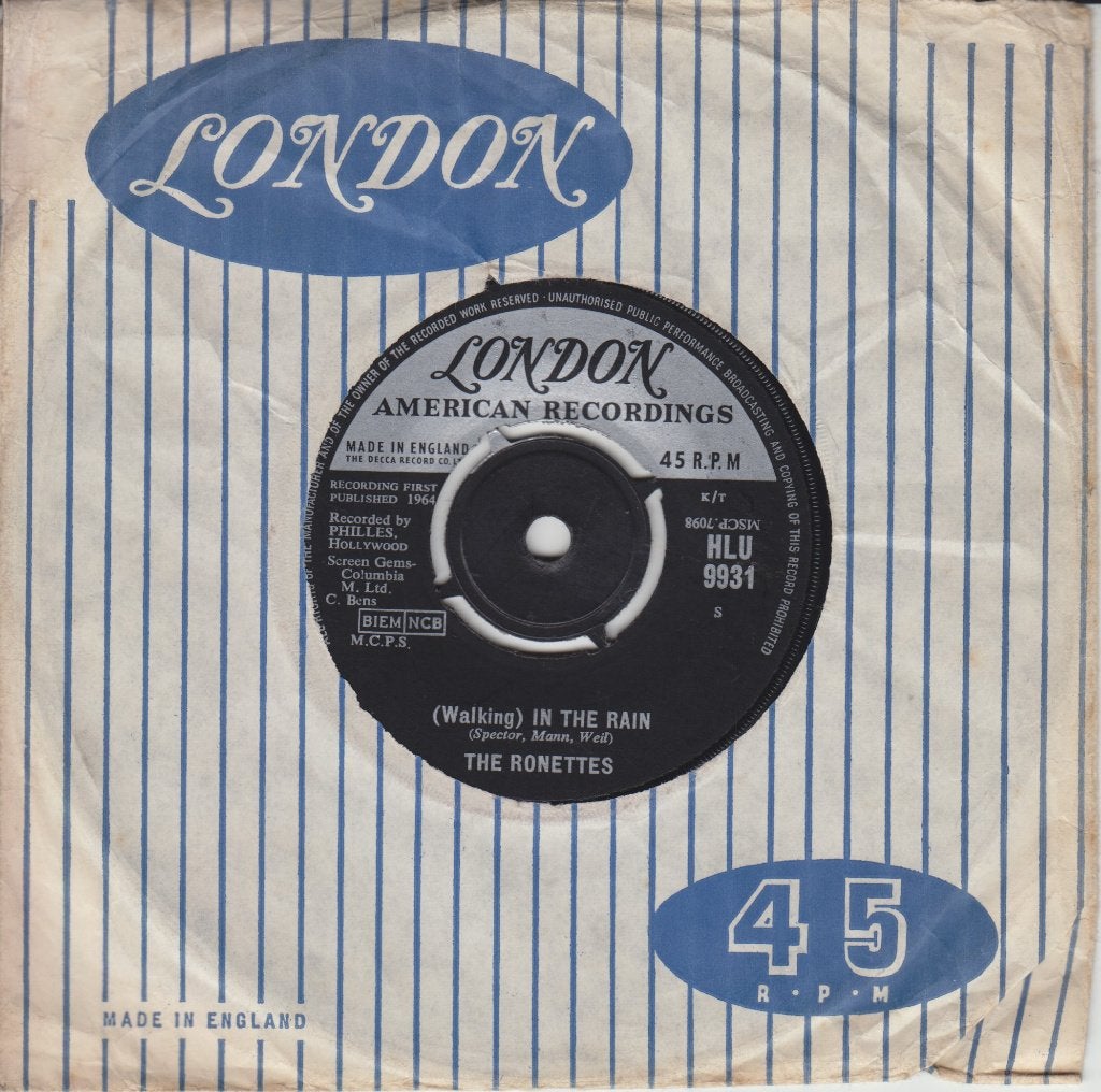 THE RONETTES - (Walking) In The Rain, Gebruikt, 7 inch, Originele persing, Ophalen of Verzenden