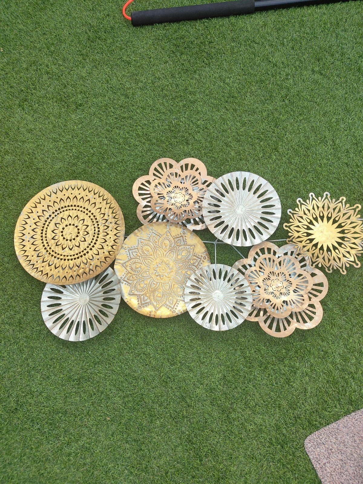 Metalen wanddecoratie, Huis en Inrichting, Ophalen, Metaal, Wandsculptuur, Meerkleurig