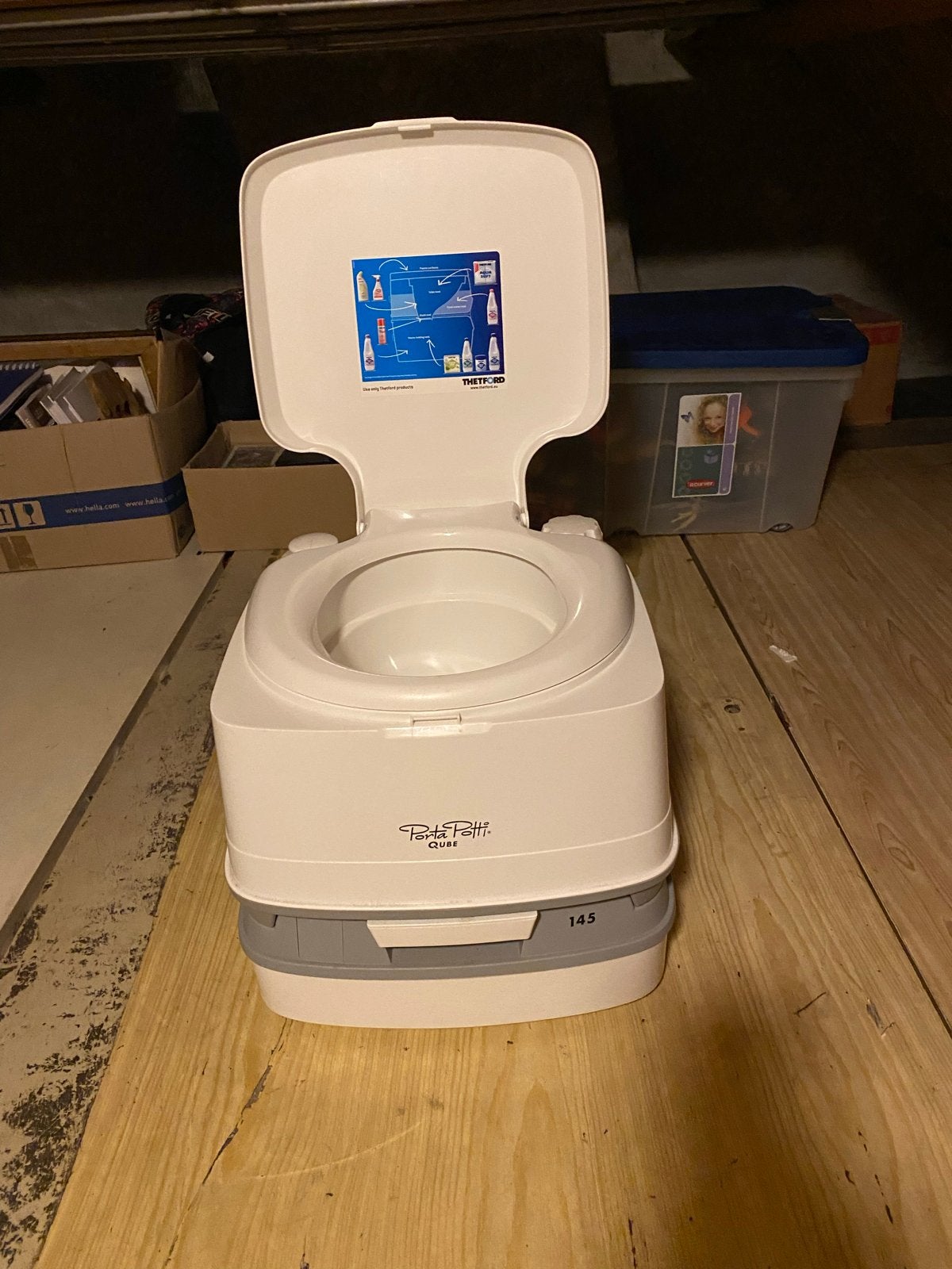 Thetford Porta Potti Cube 145 - Draagbaar Toilet, Caravans en Kamperen, Ophalen of Verzenden, Zo goed als nieuw