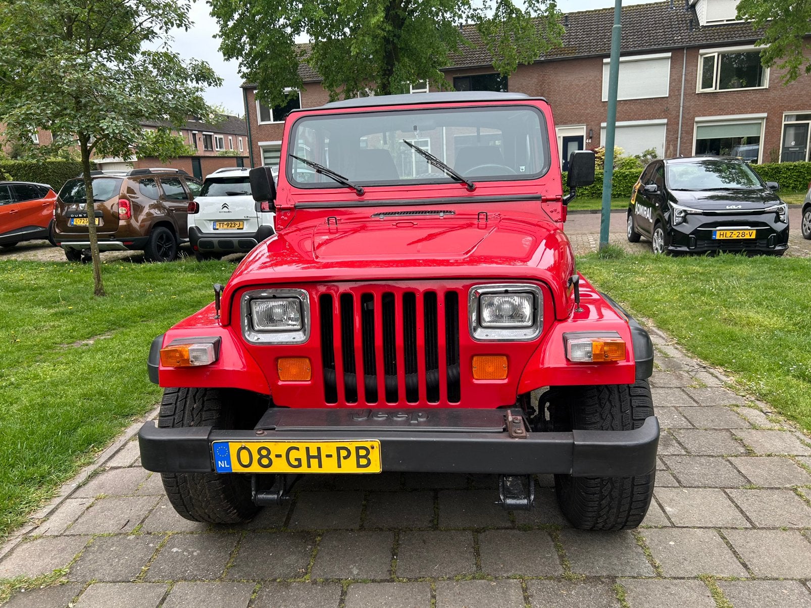 Jeep Wrangler 1992 Rood, Auto's, Jeep, Zwart, 4 cilinders, Origineel Nederlands, Handgeschakeld