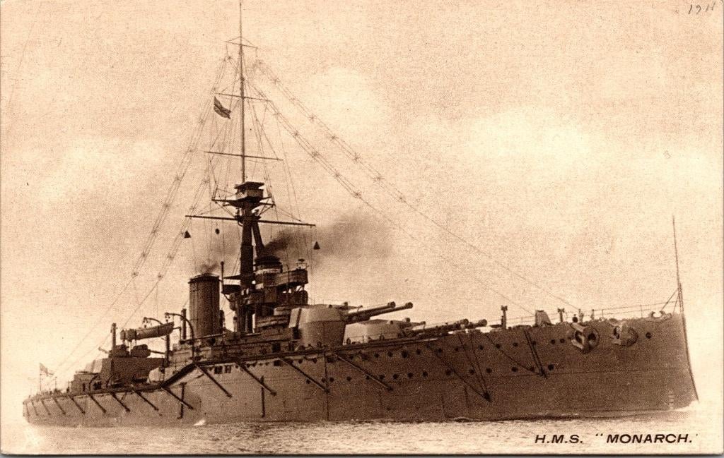 HMS Monarch | Royal Navy | Tuck's Postcard England, Verzenden, Voor 1920, Ongelopen, Engeland