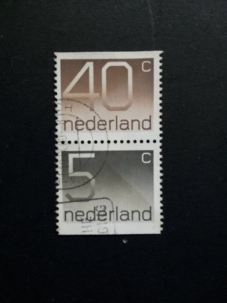 Nederland J uit postzegelboekje gestempeld, Ophalen of Verzenden, Na 1940, Gestempeld