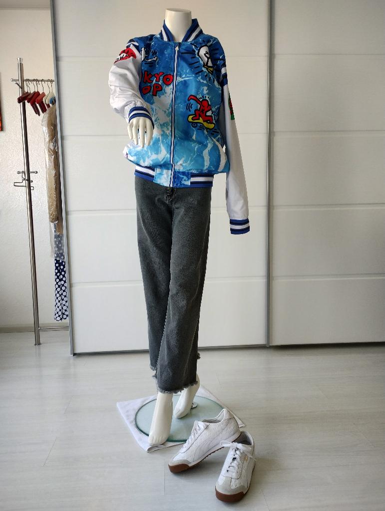 ZELDEN Keith Haring 'Members Only' jas blouson NY unisex S M, Maat 38/40 (M), Overige kleuren, Keith Haring Members Only, Ophalen of Verzenden