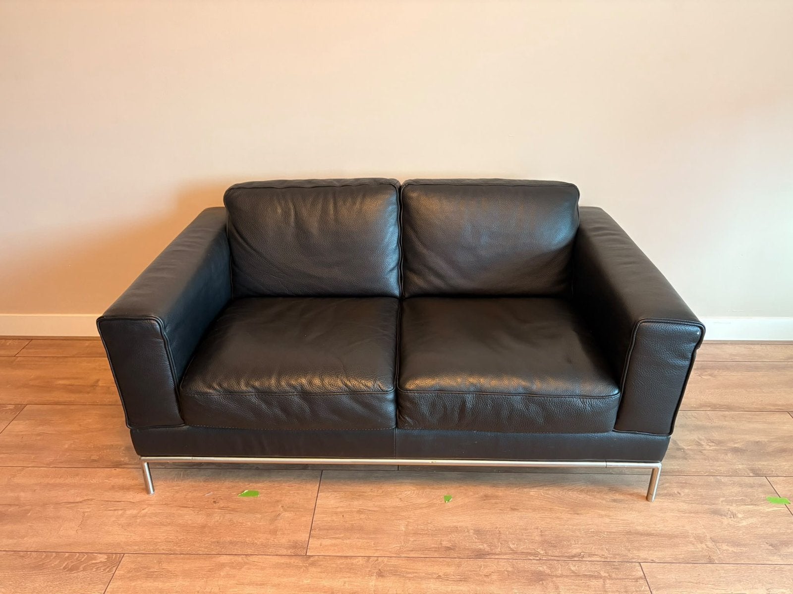 Leren tweepersoonsbank - Modern en comfortabel, Ophalen, Gebruikt, 150 tot 200 cm, Tweepersoons