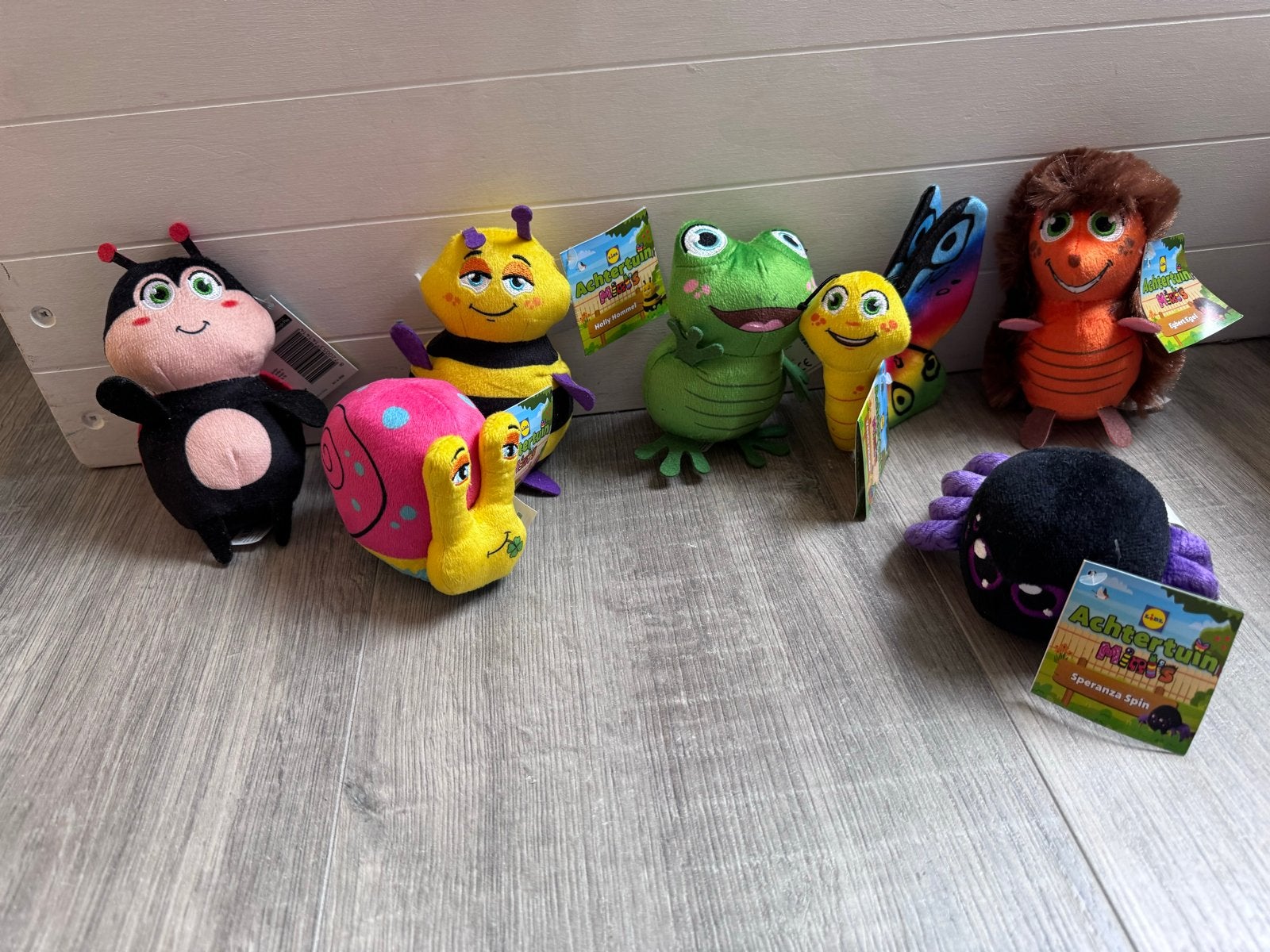 Lidl Achtertuin Mini's Knuffels - Complete set, Overige karakters, Overige typen, Nieuw, Zwart