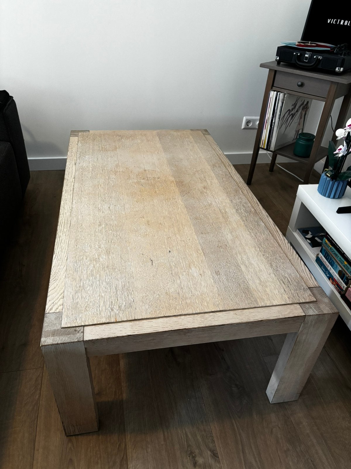 wooden coffee table, Ophalen, Zo goed als nieuw, Rechthoekig, 50 tot 100 cm