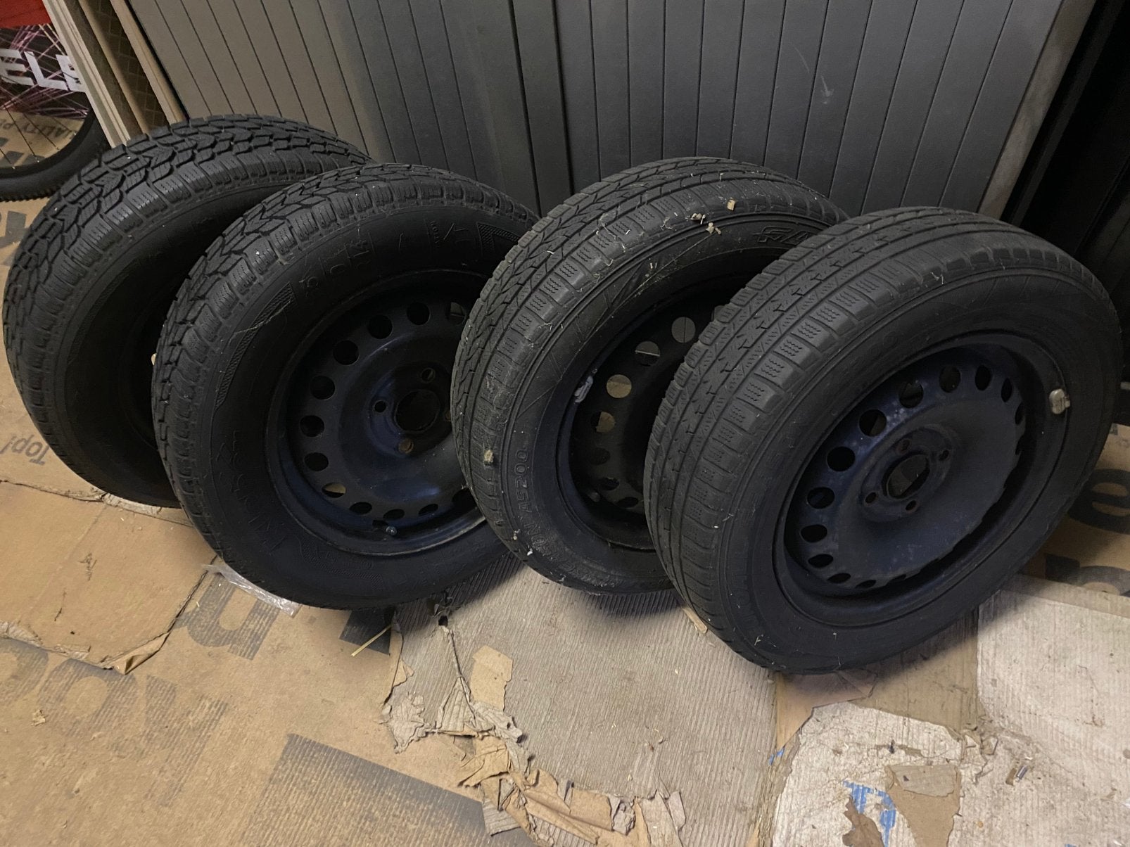4x all season banden set met velg tbv VW polo, Ophalen, 14 inch, Gebruikt, Banden en Velgen