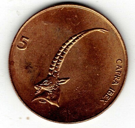 26-1845 Slovenie 5 tolar 2000, Ophalen of Verzenden, Overige landen, Losse munt