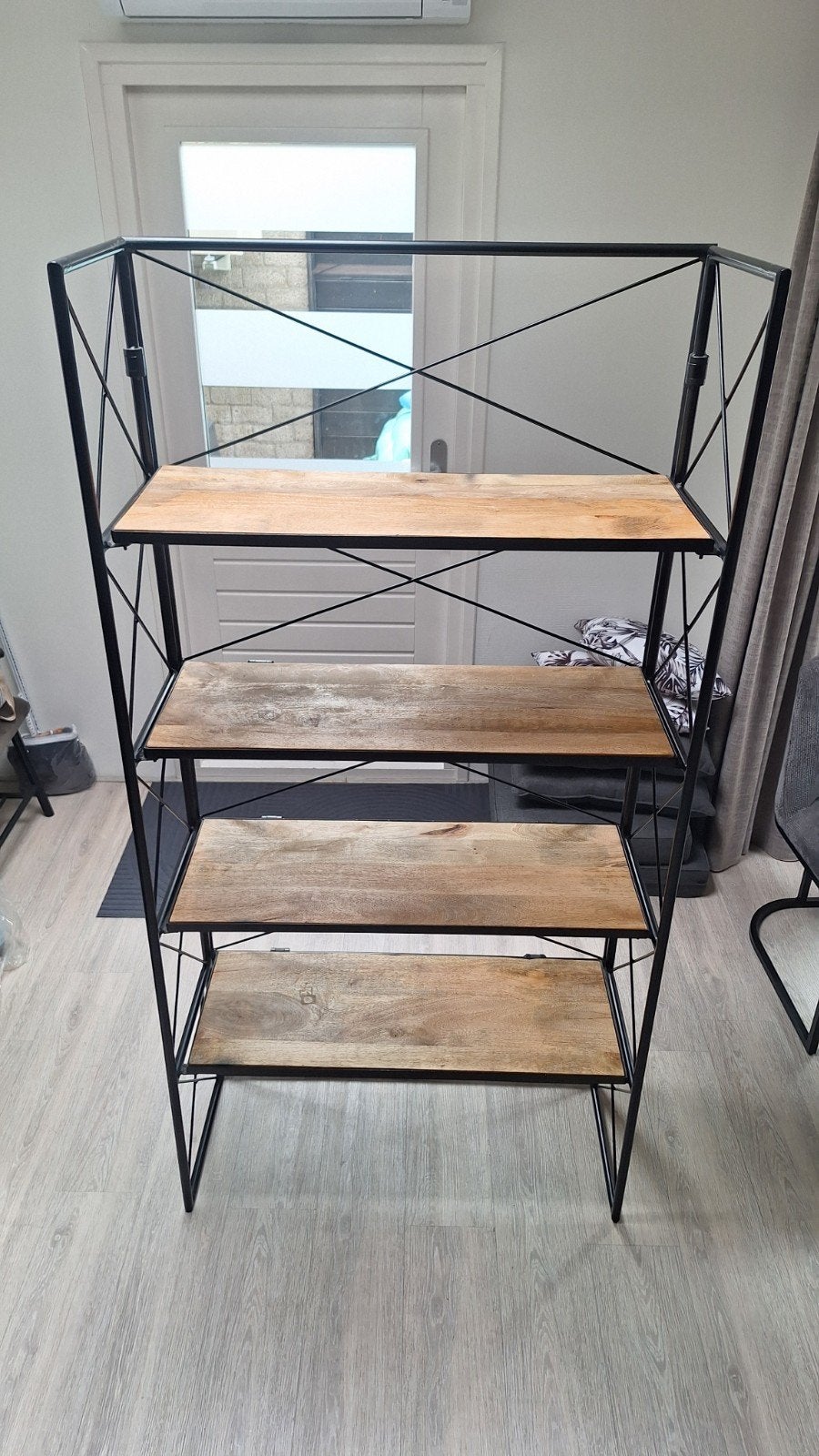Industrieel Mangohouten Stellingkast - 180cm x 90cm, Ophalen, Gebruikt